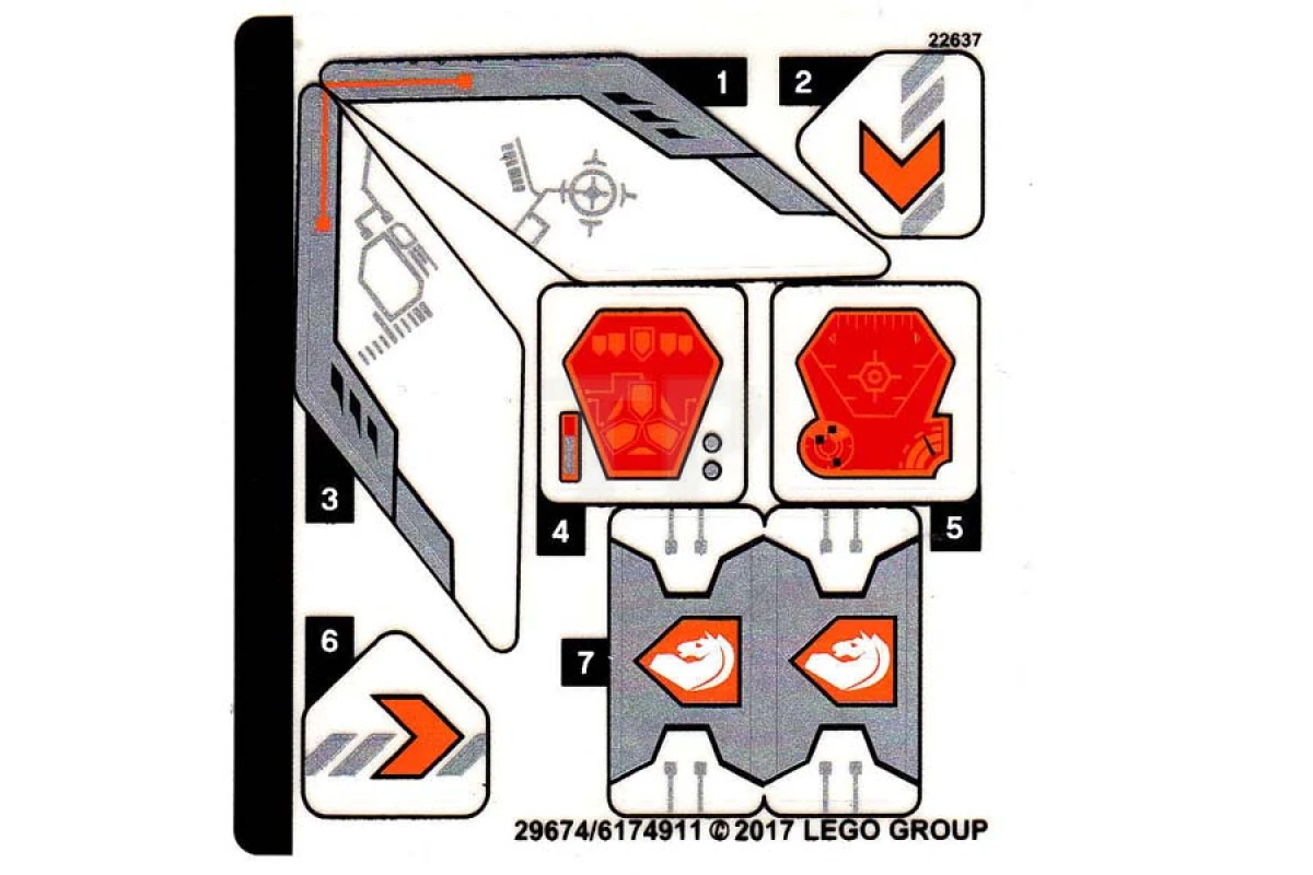 LEGO&reg;  - Pegatina para Set 70348