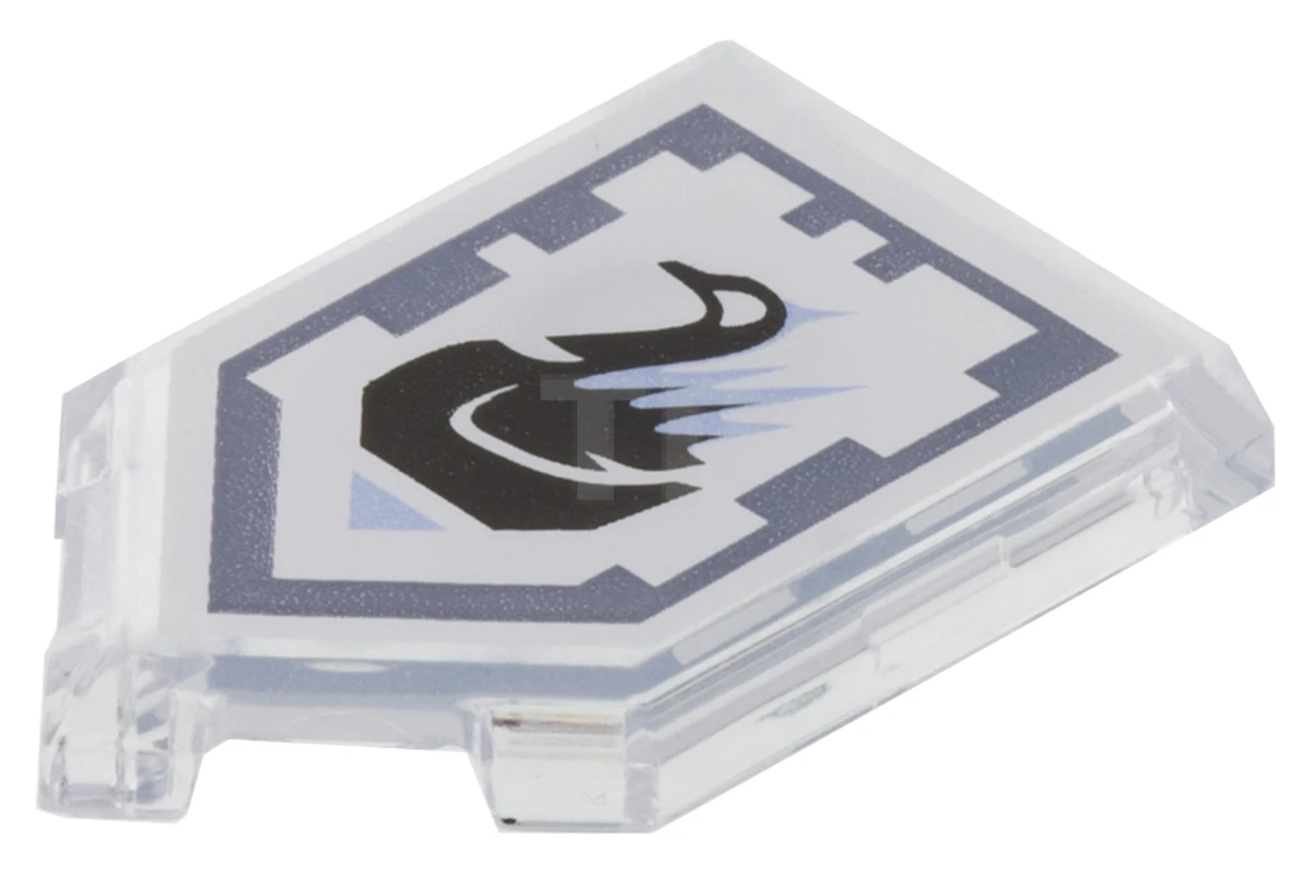 LEGO&reg; 6245486 - 22385pb110 - Baldosa 2 x 3 Pentagonal con Patrón Nexo Power Shield - Piel de gallina