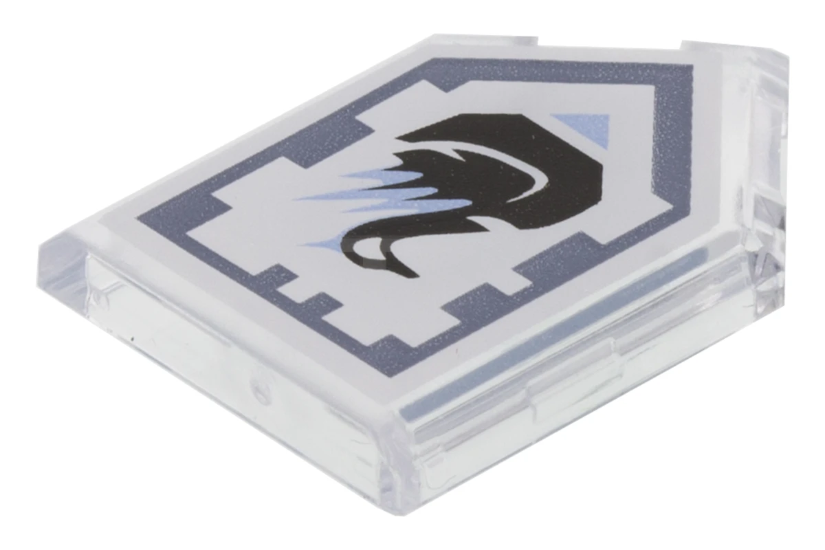 LEGO&reg; 6245486 - 22385pb110 - Baldosa 2 x 3 Pentagonal con Patrón Nexo Power Shield - Piel de gallina