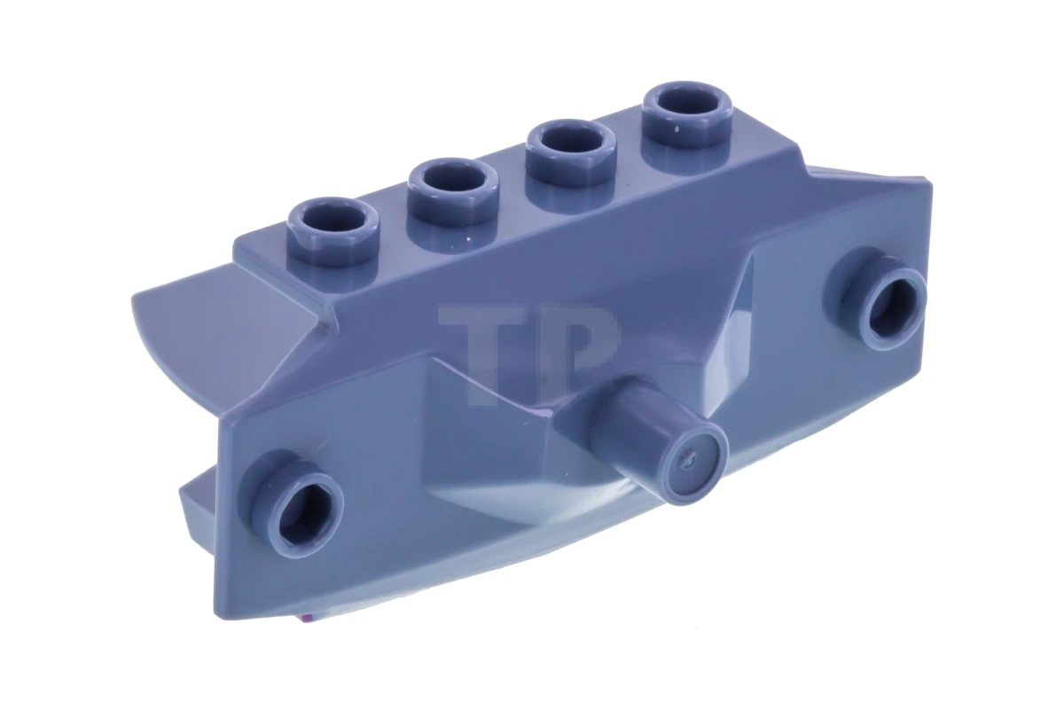 LEGO&reg; 6174280 - 24301pb03 - Grandes figures Torse Armor Shoulder Studs avec des taches violet foncé et un motif de veines bleu moyen.