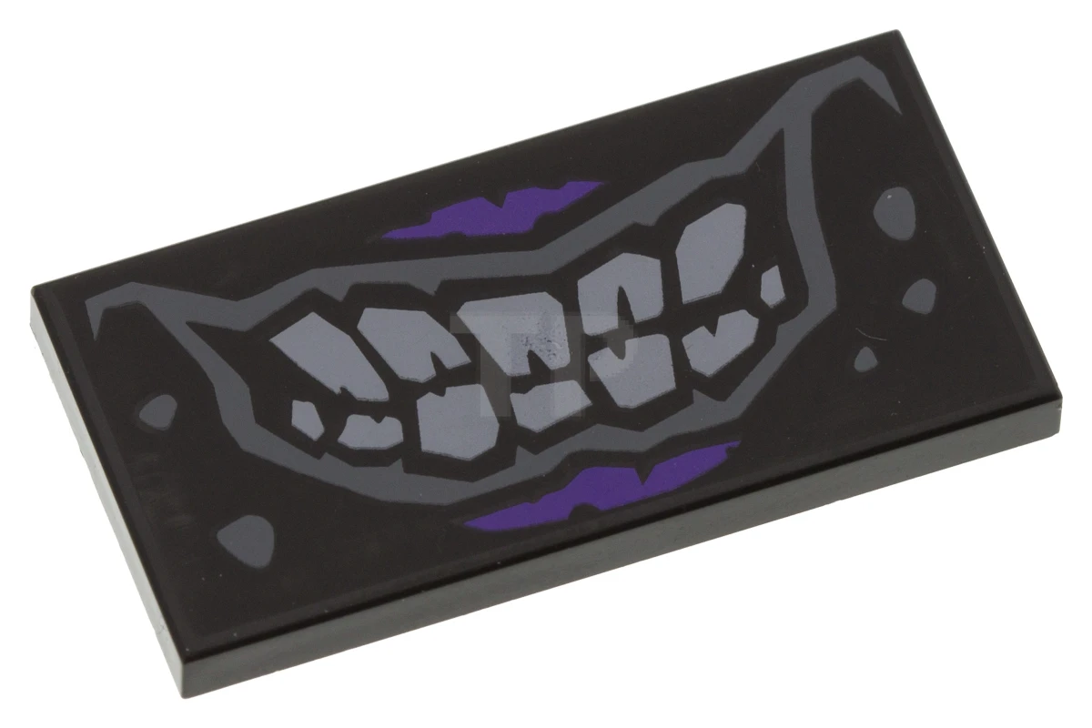 LEGO&reg; 87079pb0406 - 6177292 - Tile 2 x 4 with Mouth with Sinister Smile Pattern
