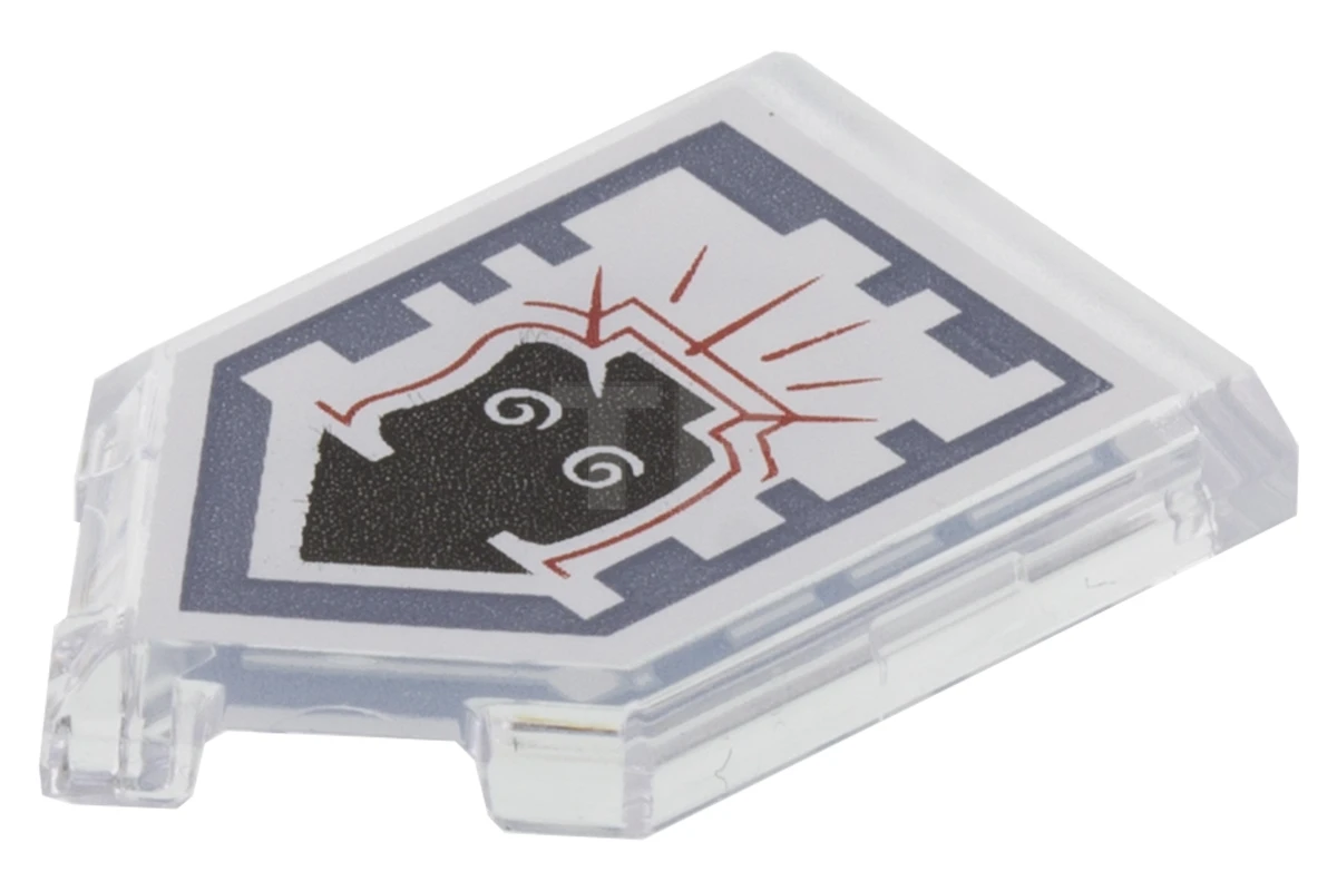 LEGO&reg; 6173094 - 22385pb106 - Baldosa 2 x 3 Pentagonal con Patrón de Escudo de Poder Nexo - Mindbender