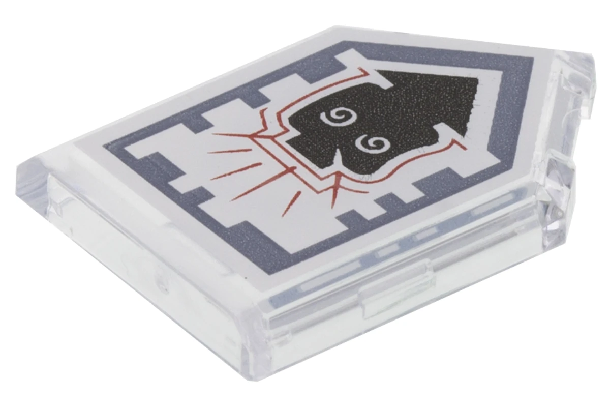 LEGO&reg; 6173094 - 22385pb106 - Baldosa 2 x 3 Pentagonal con Patrón de Escudo de Poder Nexo - Mindbender