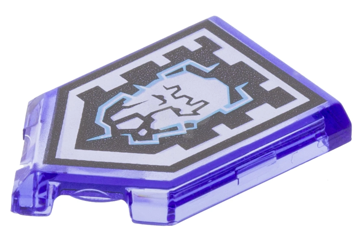 LEGO&reg; 6173092 - 22385pb107 - Fliese 2 x 3 Fünfeck mit Nexo Power Shield Muster - Corrupting Crush
