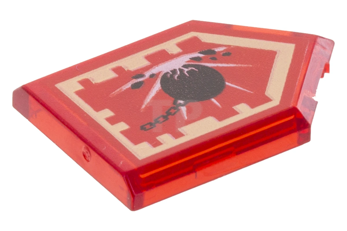 LEGO&reg; 6171918 - 22385pb109 - Baldosa 2 x 3 Pentagonal con Patrón Nexo Power Shield - Wrecking Ball