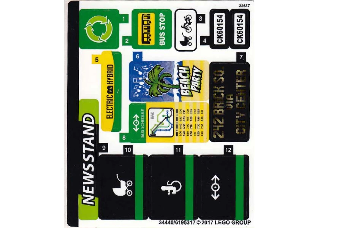 LEGO&reg; 6195317 - Pegatina para Set 60154