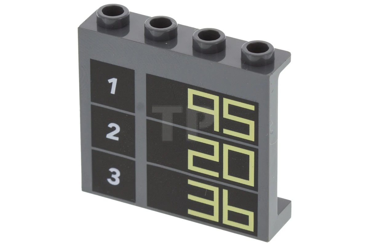 LEGO&reg; 6186667 - 60581pb081 - Pannello 1 x 4 x 3 con supporti laterali e modello di tabellone