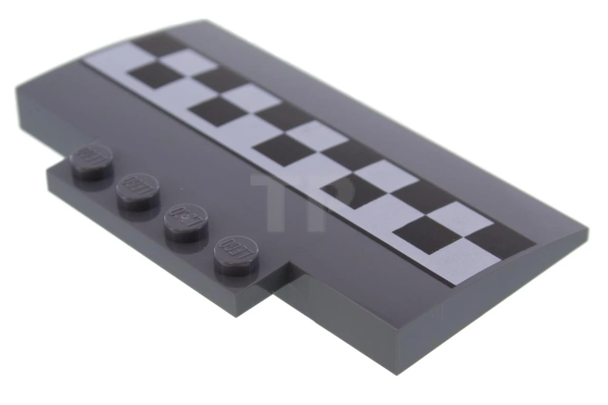 LEGO&reg; 6186670 - 15625pb018 - Slope, Curved 5 x 8 x 2/3 with Checkered Pattern
