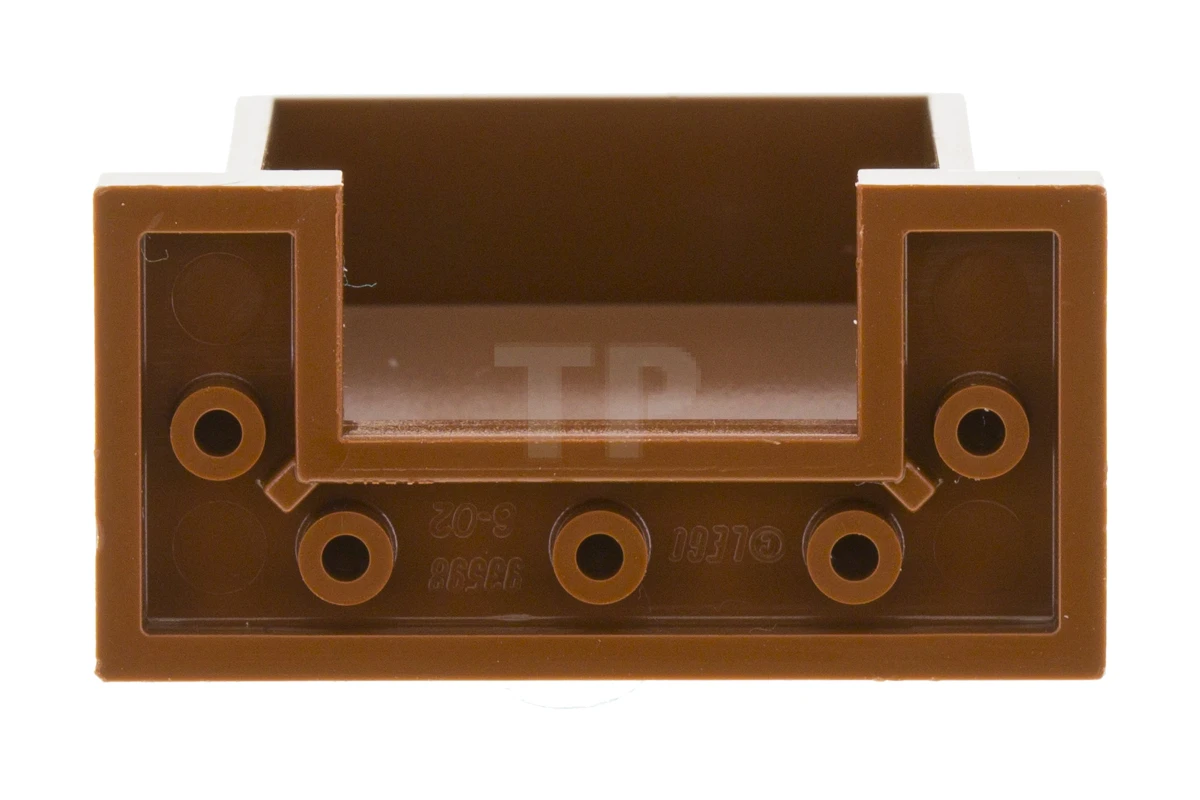 LEGO&reg; 6187671 - 93598pb08 - Windscreen 2 x 3 x 2 with 2 x 4 Base with Green Eyes on White Background Pattern 6, Curved Bottom 