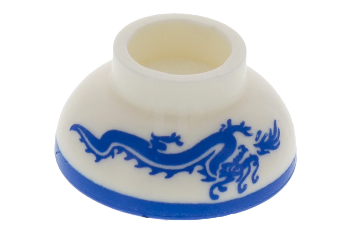 LEGO&reg; 34172pb02 - 6198980 - Minifig, Utensil Bowl Asian with Blue Rim and Dragon Pattern