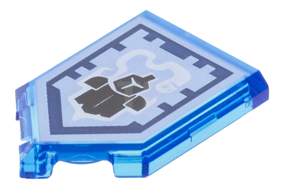 LEGO&reg; 6190292 - 22385pb117 - Tile 2 x 3 Pentagonal with Nexo Power Shield Pattern - Haunted Armor