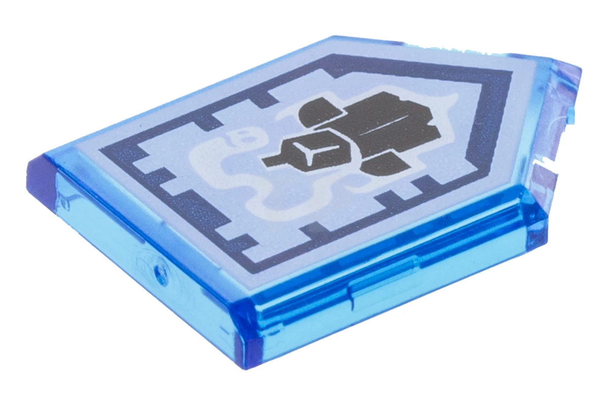 LEGO&reg; 6190292 - 22385pb117 - Tile 2 x 3 Pentagonal with Nexo Power Shield Pattern - Haunted Armor