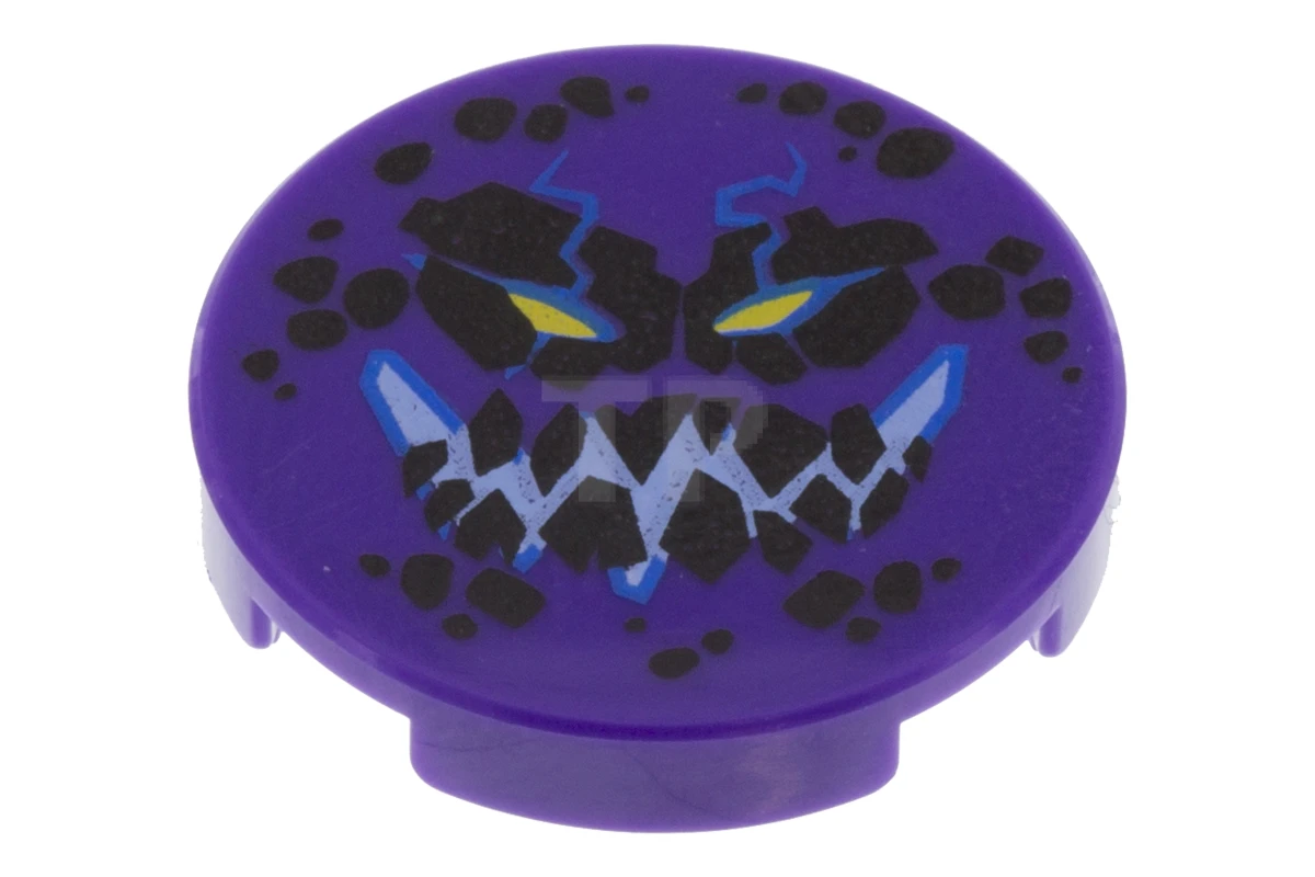 LEGO&reg; 6188286 - 14769pb187 - Tile 2 x 2 Round with Bottom O and Bouldron Face