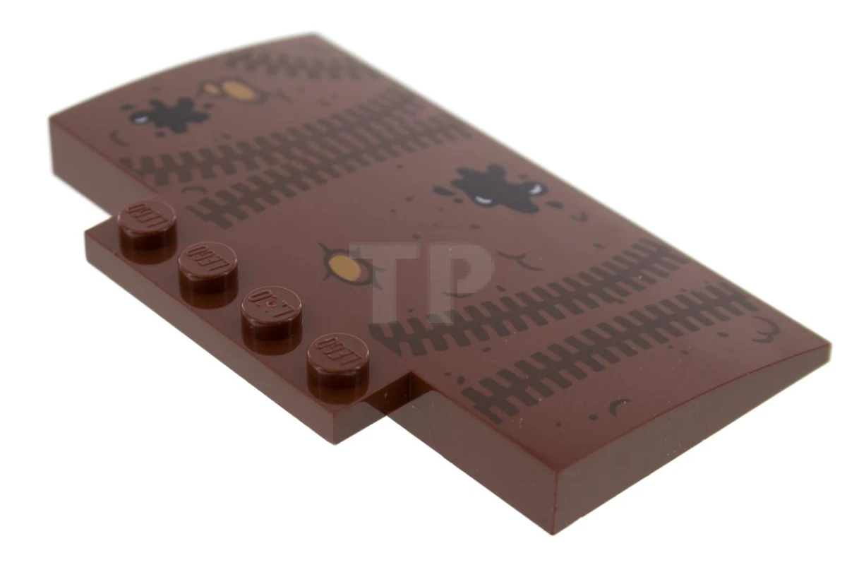 LEGO&reg; 6189181 - 15625pb017 - Slope, Curved 5 x 8 x 2/3 with Tire Tracks and Oil Splotches Pattern