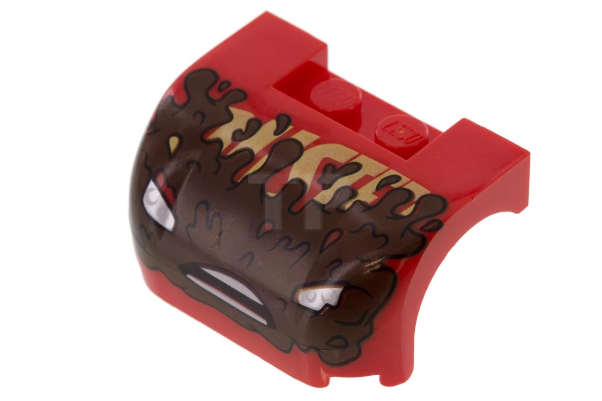 LEGO&reg; 6240396 - 93587pb10 - Tapa de motor 3 x 4 x 1 2/3 con dibujo de cara (Rayo McQueen)