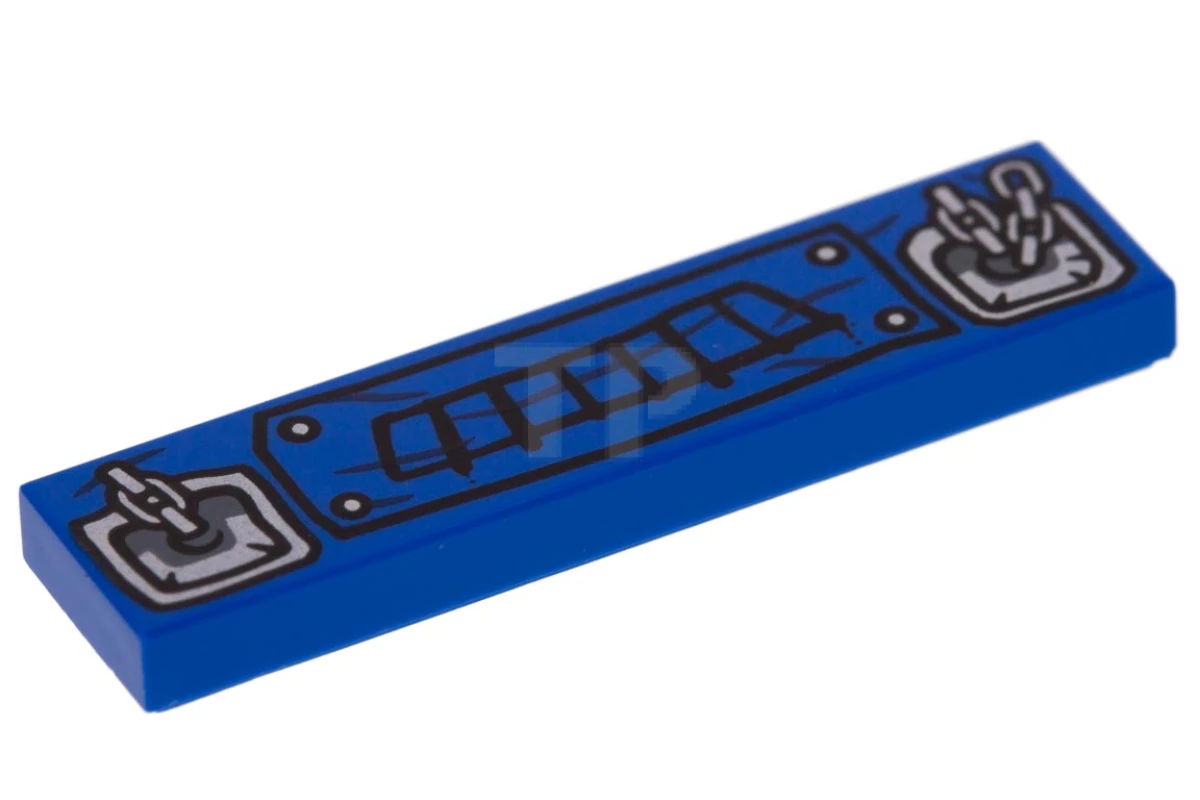 LEGO&reg; 6189049 - 2431pb470 - Baldosa 1 x 4 con Rejilla y Patrón de Cadenas