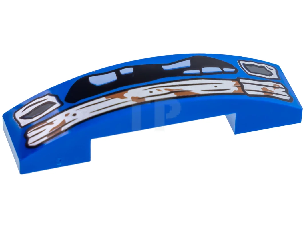 LEGO&reg; 6196684 - 93273pb068 - Pendiente curvada 4 x 1 - Doble con dibujo de parachoques