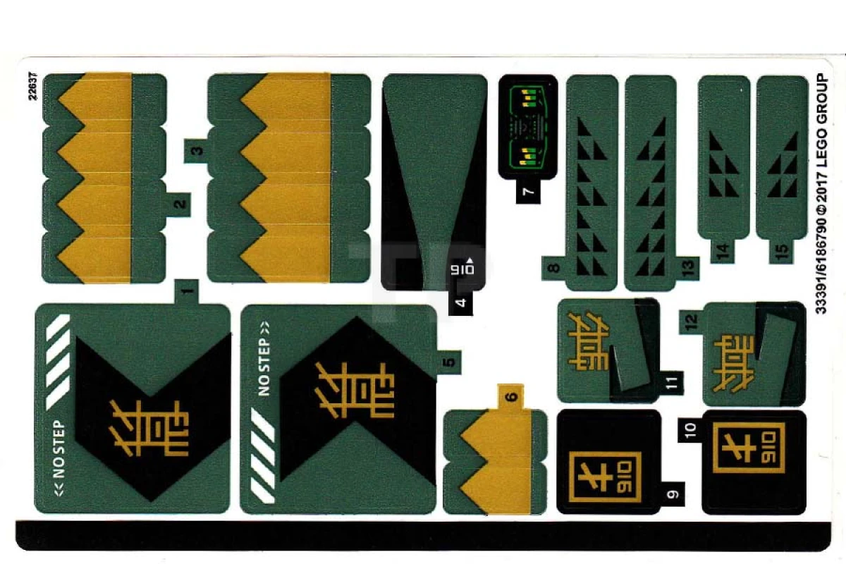 LEGO&reg; 6186790 - Pegatina para Set 70612