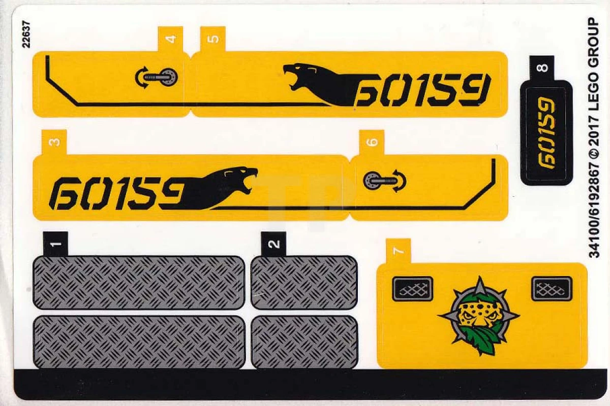 LEGO&reg; 6192867 - Sticker for Set 60159