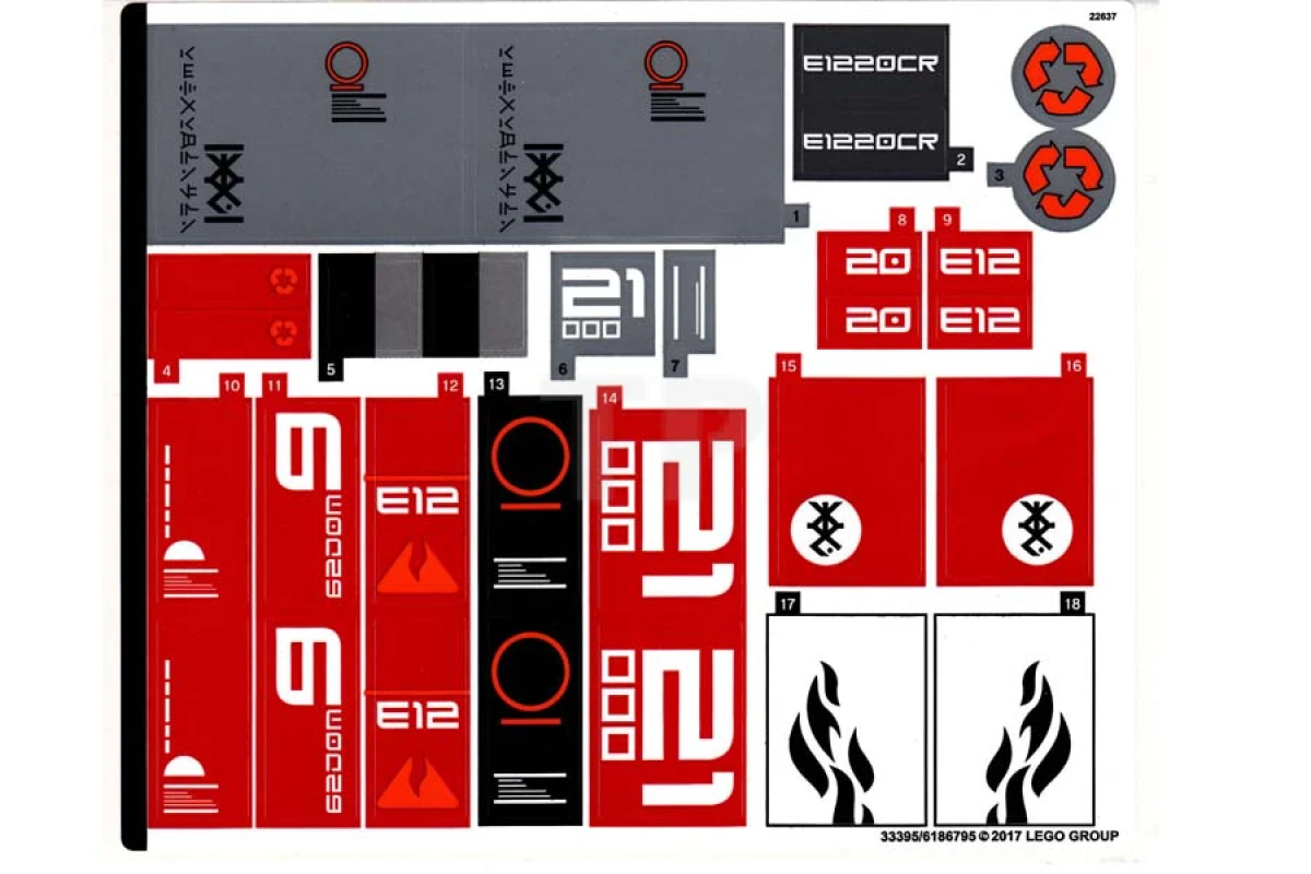 LEGO&reg;  - Sticker for Set 70615