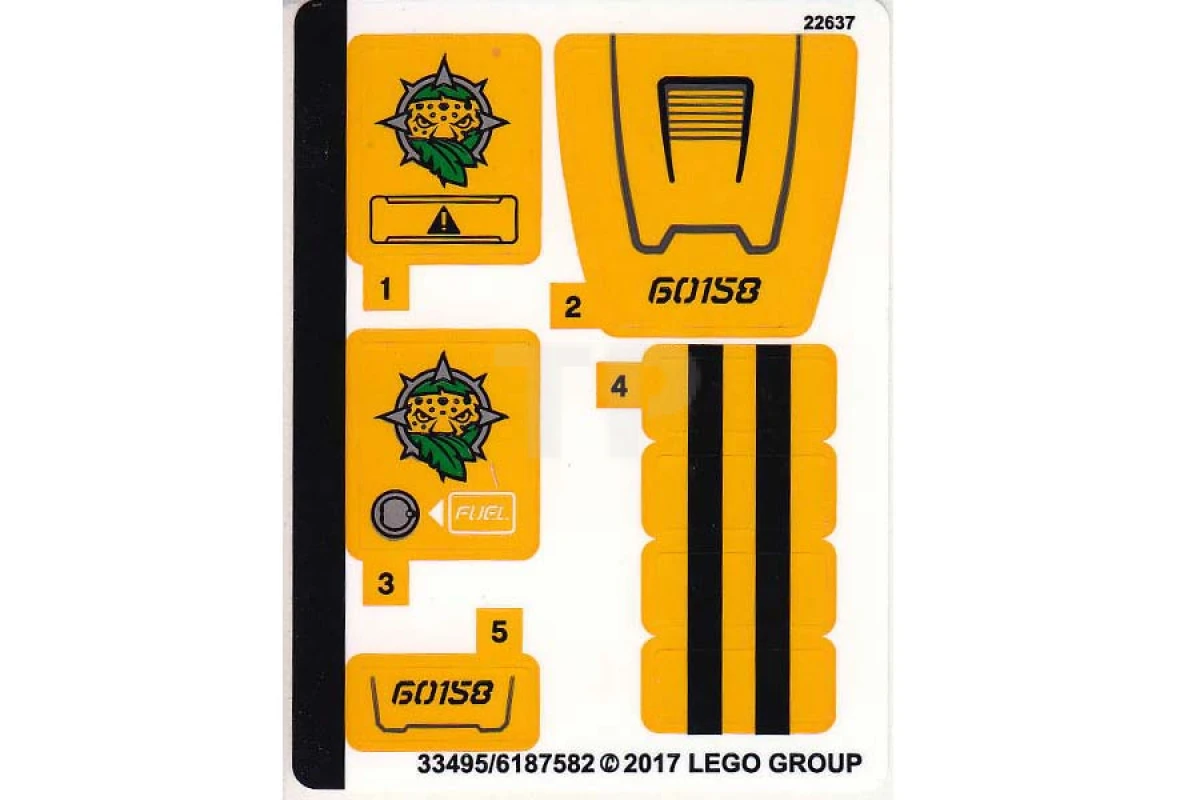 LEGO&reg; 6187582 - Aufkleber für Set 60158