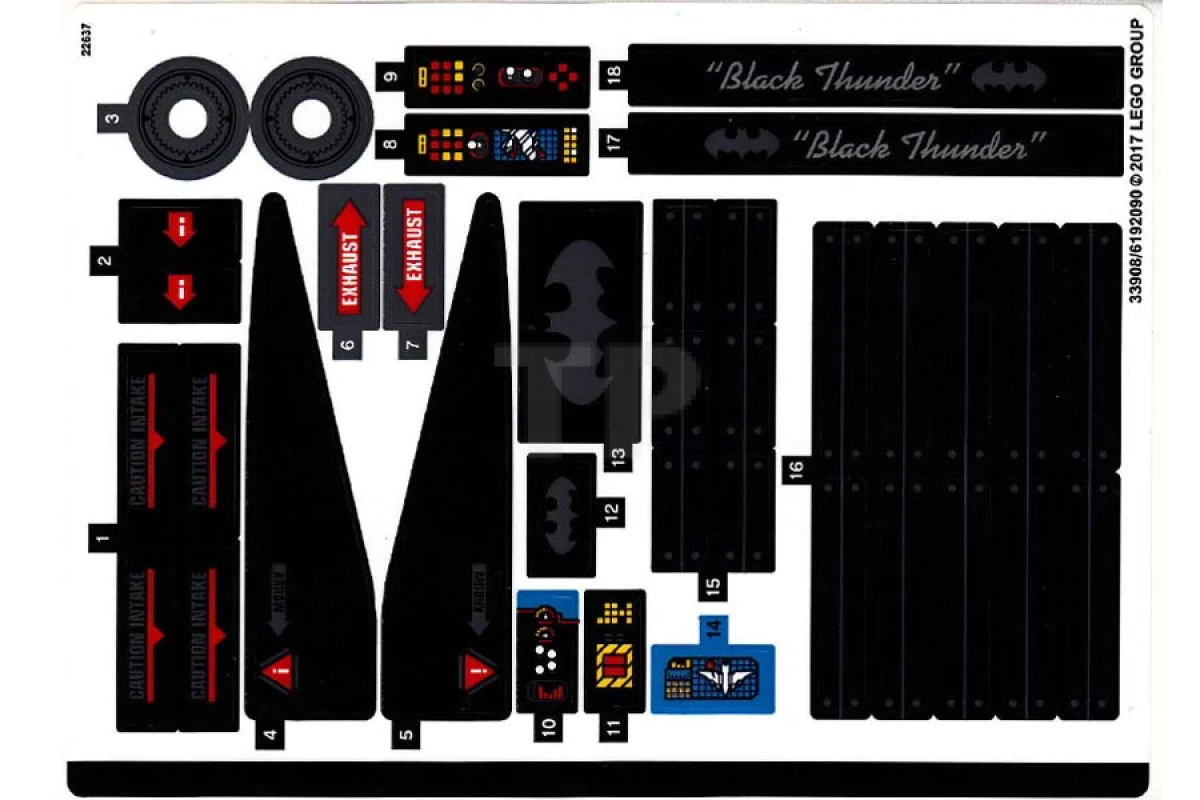 LEGO&reg; 6192090 - Sticker for Set 70916