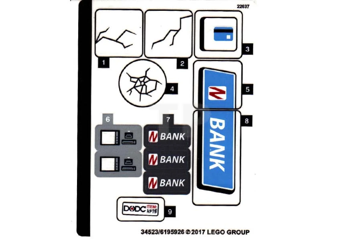 LEGO&reg; 6195926 - Sticker for Set 76082