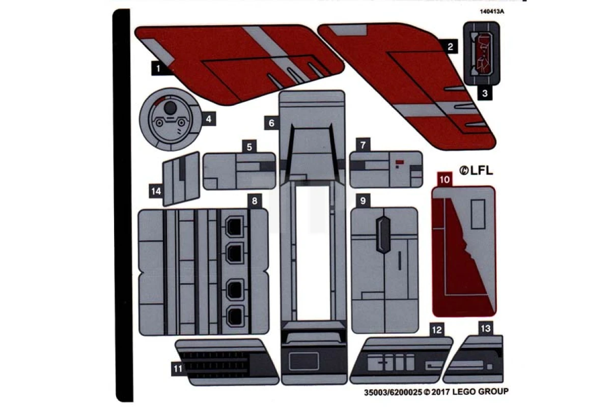 LEGO&reg;  - Sticker for Set 75176