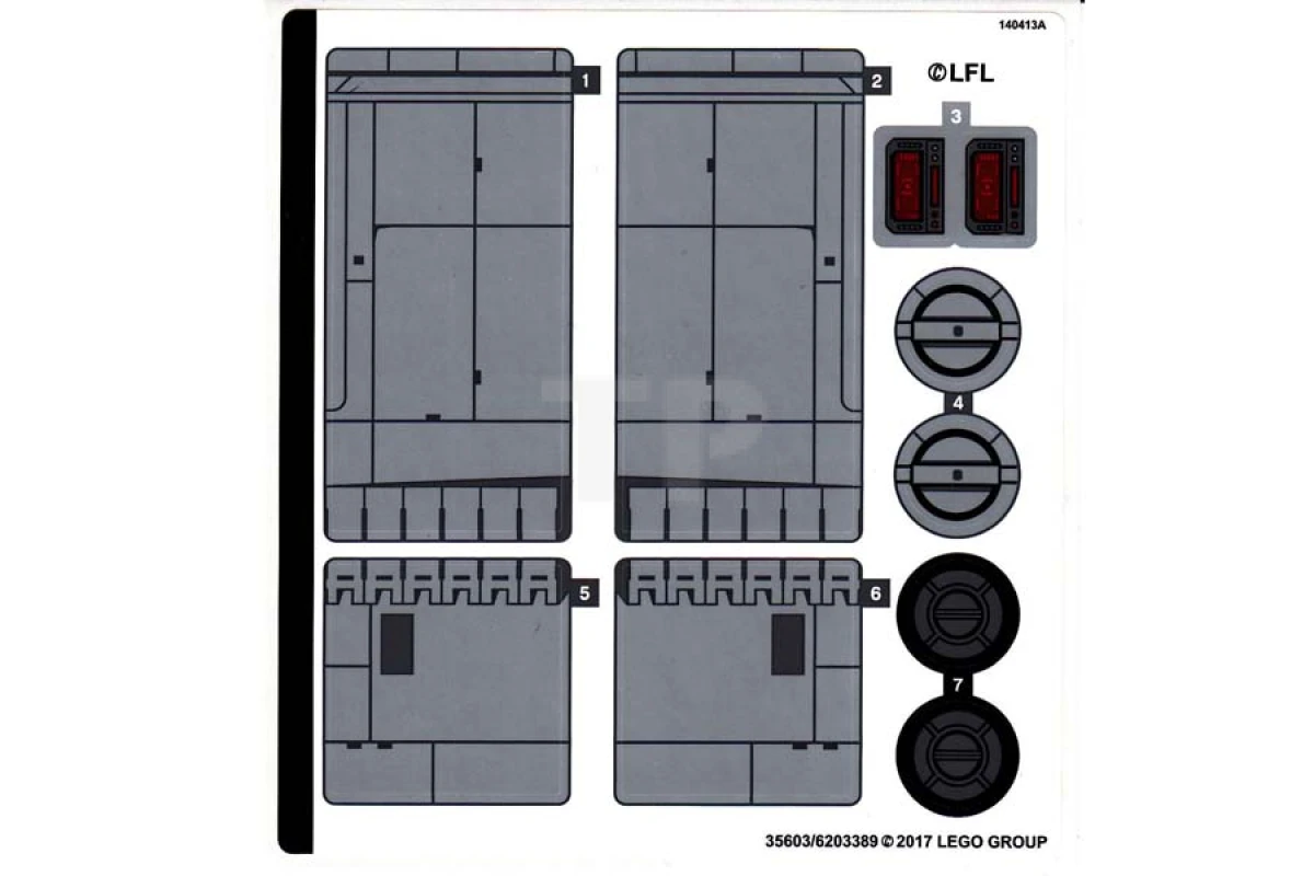 LEGO&reg; 6203389 - Pegatina para Set 75188
