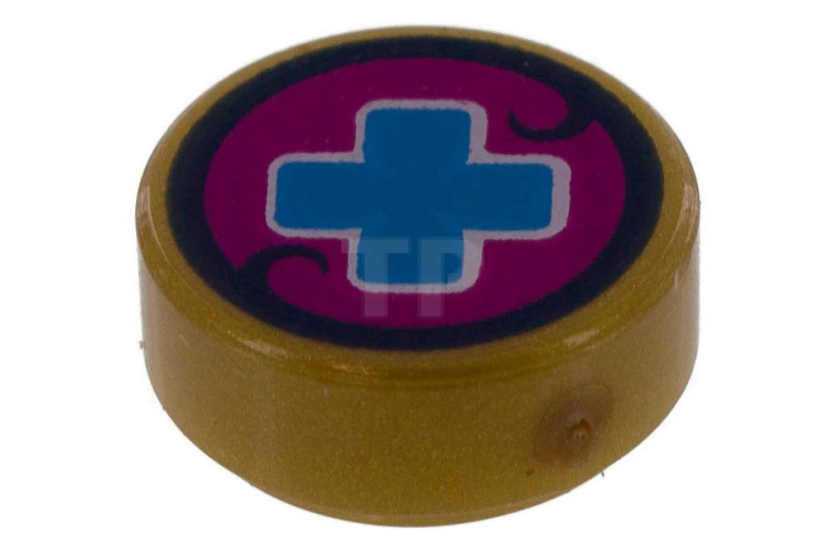 LEGO&reg; 6190246 - 98138pb075 - Fliese 1 x 1 Rund mit Kreuzmuster