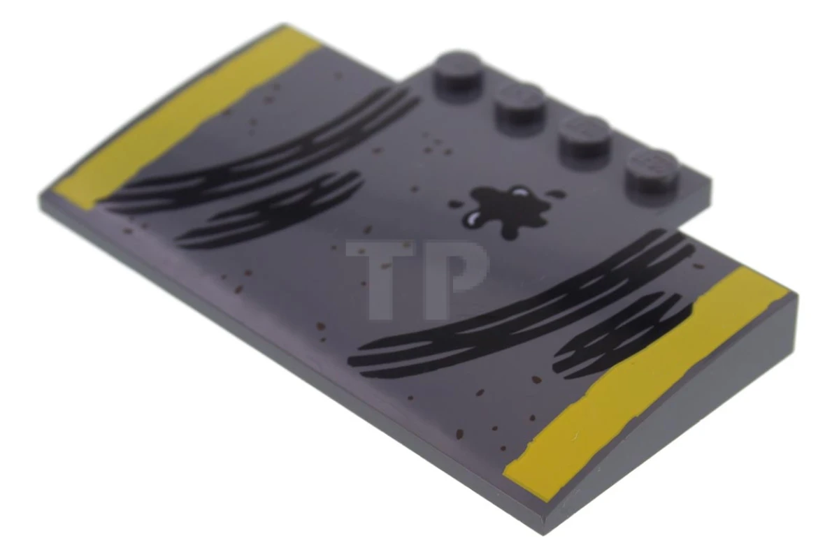 LEGO&reg; 6189172 - 15625pb020 - Slope, Curved 5 x 8 x 2/3 with Skidmarks Pattern