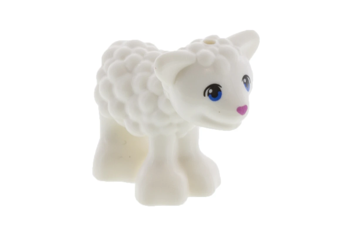 LEGO&reg; 6177246 - 15695pb03 - LegoLamb with Blue Eyes and Dark Pink Nose Pattern
