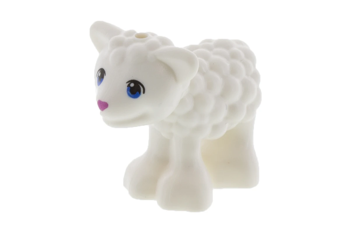 LEGO&reg; 6177246 - 15695pb03 - LegoLamb with Blue Eyes and Dark Pink Nose Pattern