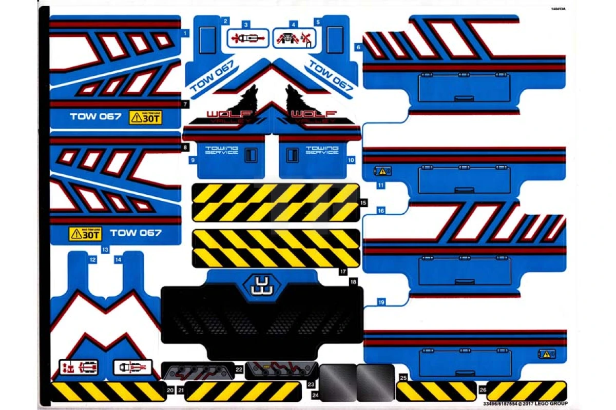 LEGO&reg; 6187554 - Aufkleber für Set 42070