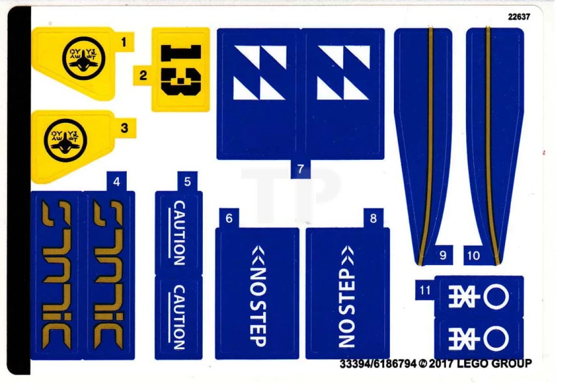 LEGO&reg; 6186794 - Sticker voor set 70614