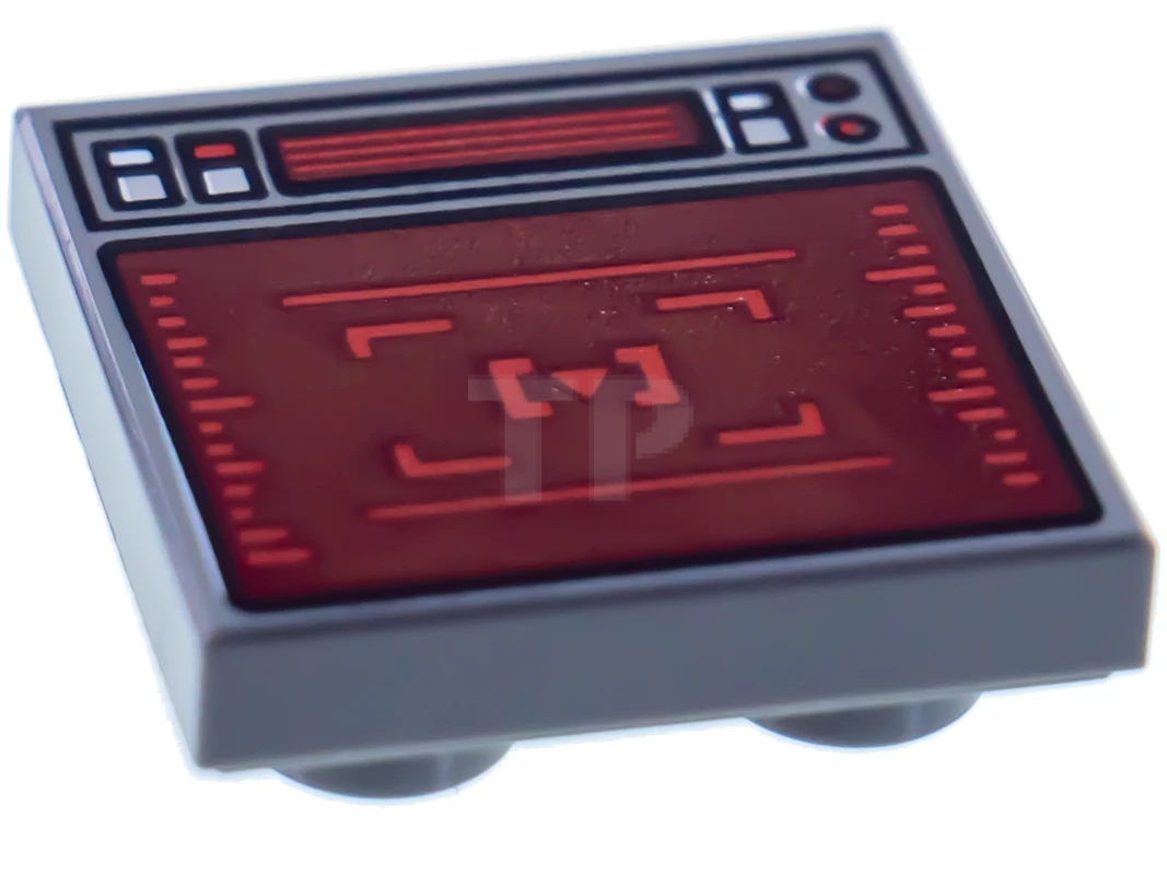 LEGO&reg; 6204081 - 11203pb033 - Tile 2 x 2 Inverted with Target Monitor Pattern