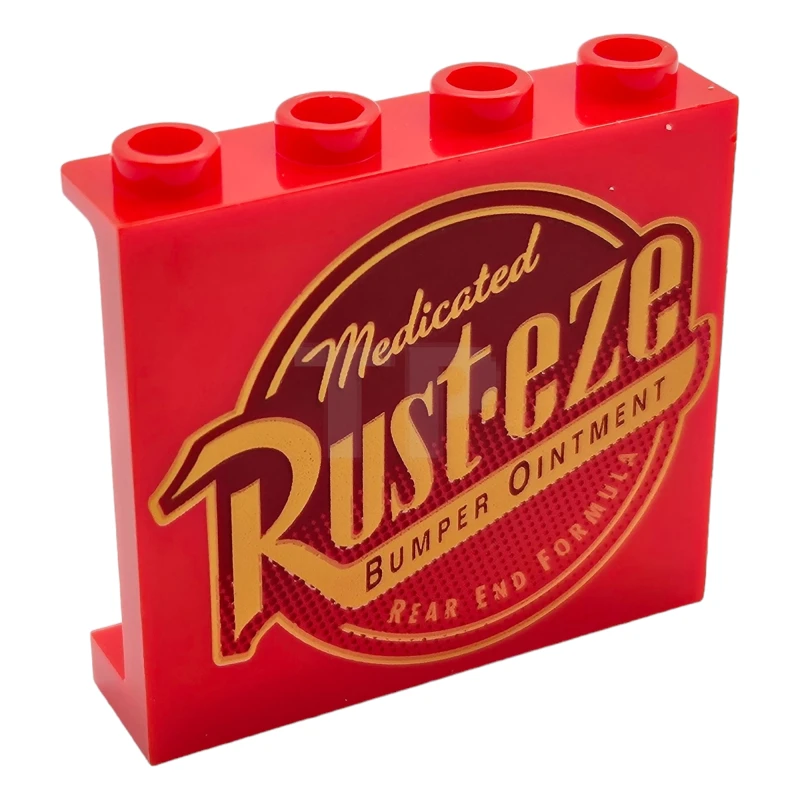 LEGO&reg; 60581pb086 - 6185461 - Panel 1 x 4 x 3 with Side Supports and Rust-eze Pattern