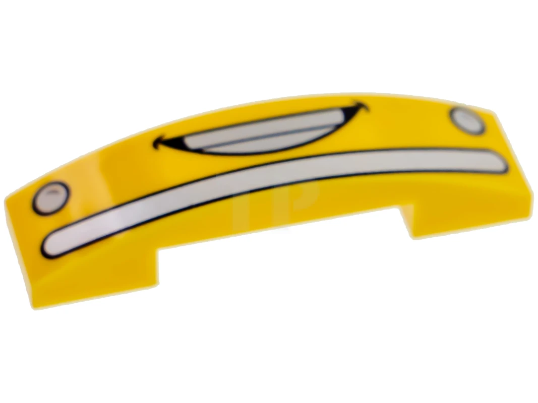 LEGO&reg; 6185333 - 93273pb075 - Slope Curved 4 x 1 - Double with Bumper Pattern (Luigi)