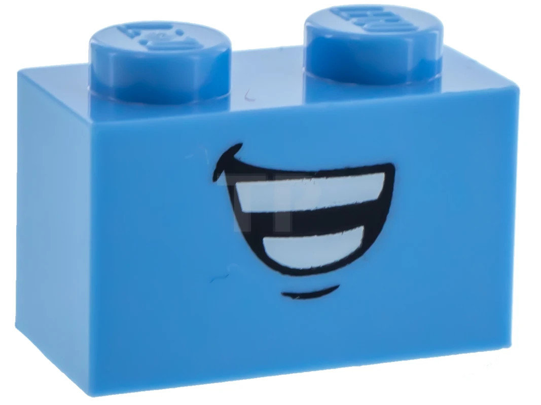 LEGO&reg; 6185399 - 3004pb159 - Ladrillo 1 x 2 con dibujo de sonrisa (Guido)