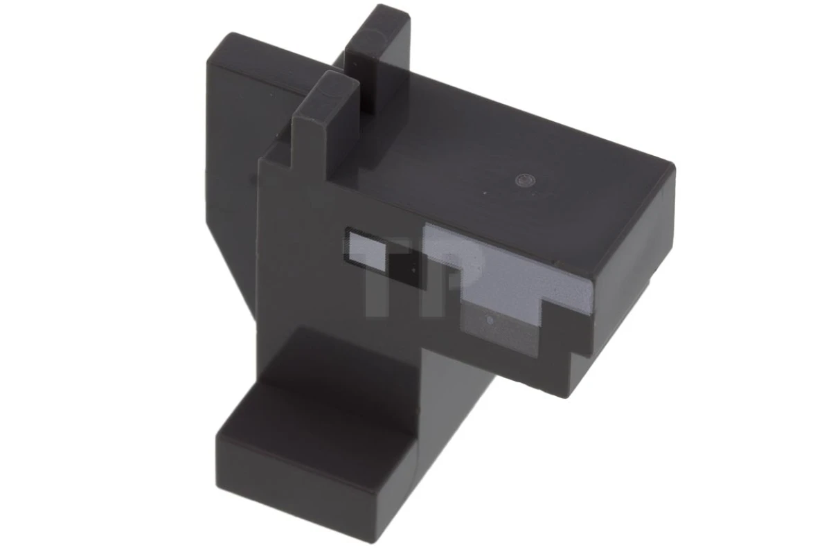 LEGO&reg; 6195338 - 25769pb02 - Plate, Modified 1 x 2 with Cube Horse Head with Pixelated Face Pattern (Minecraft Horse)