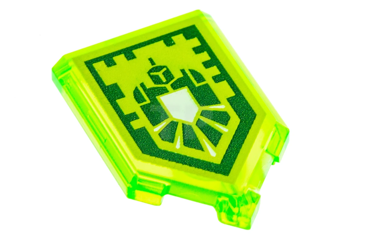 LEGO&reg; 6245483 - 22385pb152 - Tile 2 x 3 Pentagonal with Nexo Power Shield Pattern