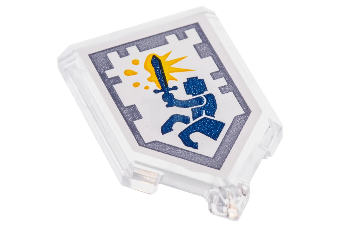 LEGO&reg; 6245487 - 22385pb153 - Baldosa 2 x 3 Pentagonal con Patrón Nexo Power Shield