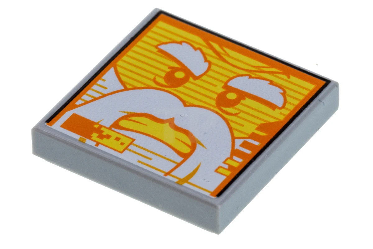 LEGO&reg; 6194517 - 3068pb1129 - Tile 2 x 2 with Minifigure Face Pattern (Mechlok)