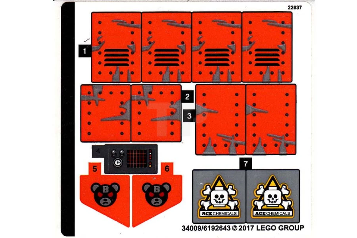 LEGO&reg; 6192643 - Aufkleber für Set 70914