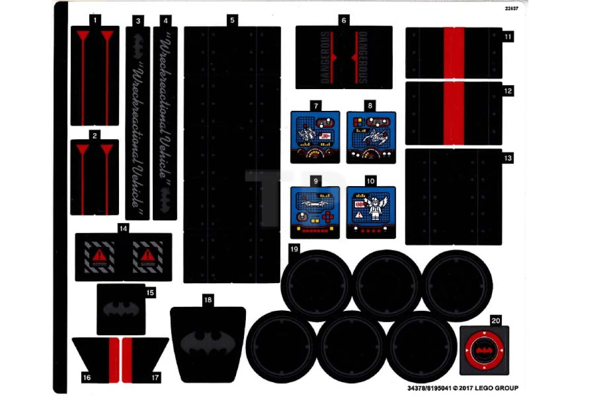 LEGO&reg; 6195041 - Sticker for Set 70917
