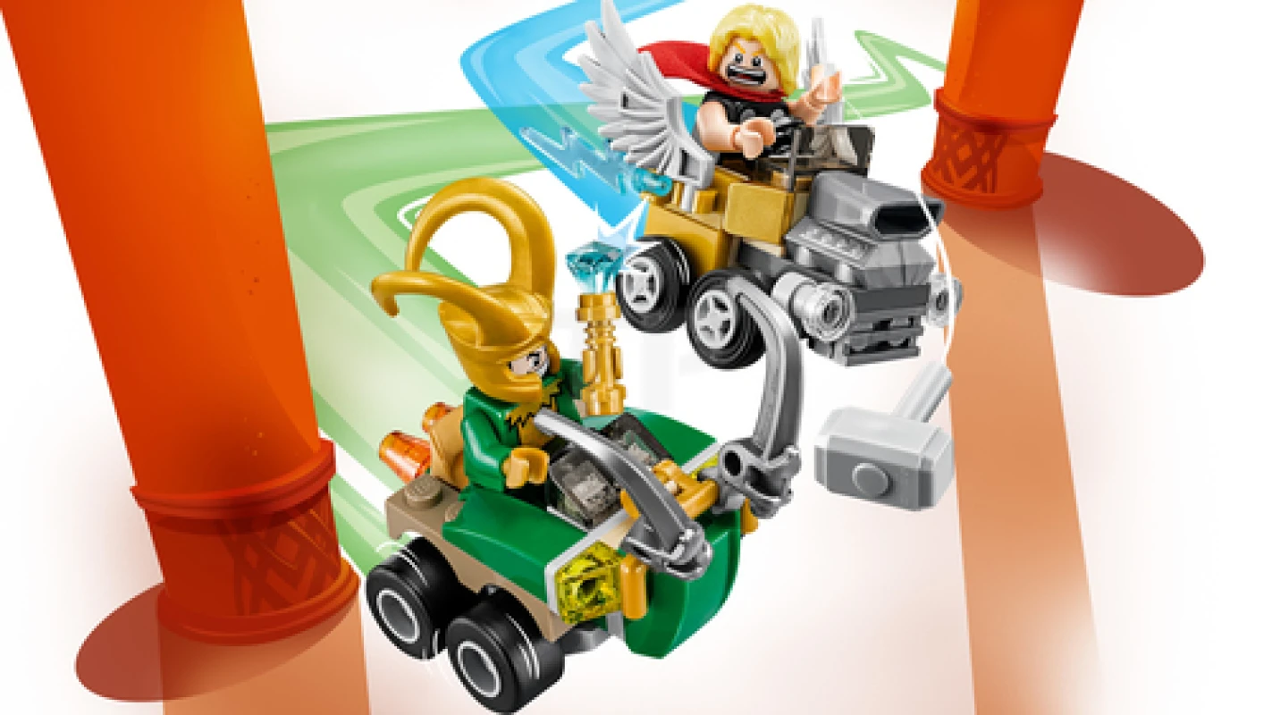 Action Figures Mini Muggs Avengers: Thor Vs Loki - 2 Pezzi Collezionabili Per Bambini