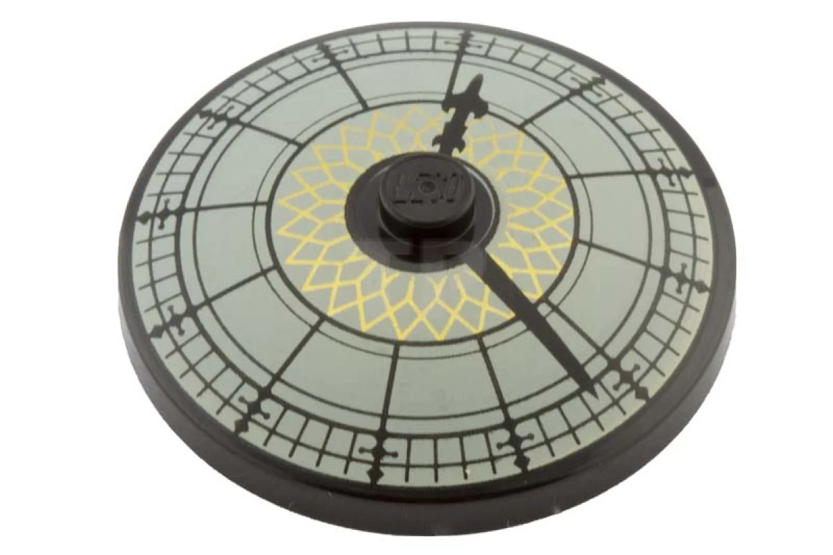 LEGO&reg; 6022319 - 3960pb024 - Dish 4 x 4 Inverted with Clock Face Pattern