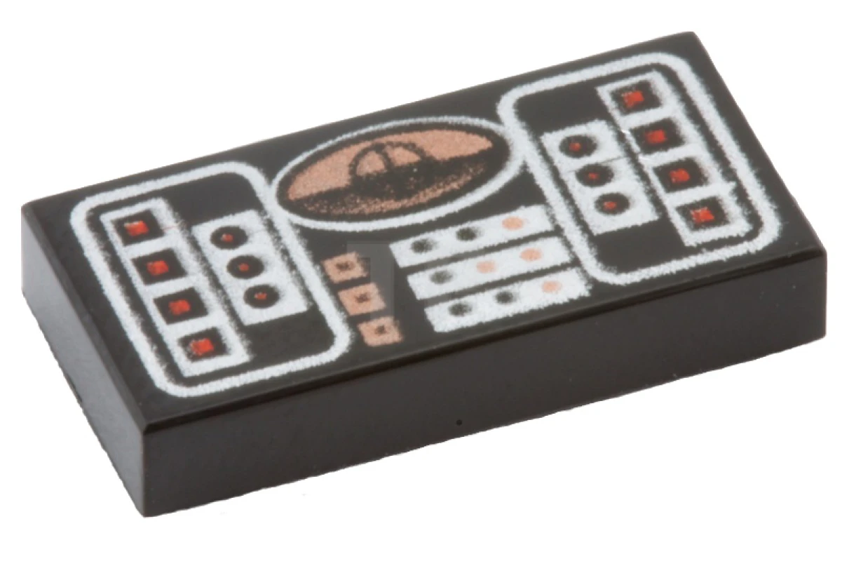 LEGO&reg; 6021512 - 3069ps2 - Tile 1 x 2 with Avionics Pattern