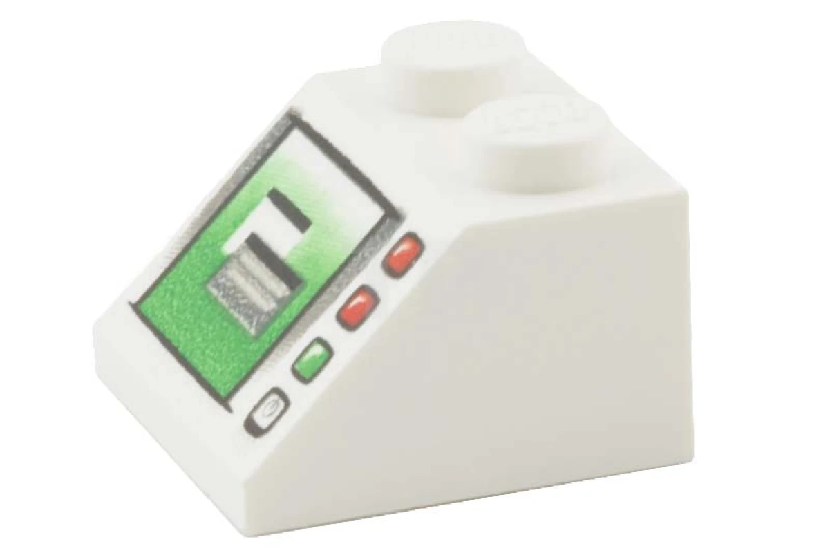 LEGO&reg; 4195657 - 3039pb042 - Pente 2 x 2 - 45° avec motif d'écran d'ordinateur.