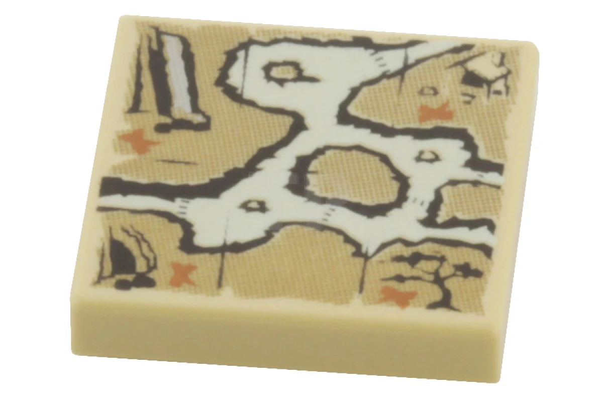 LEGO&reg; 4630045 - 3068pb0407 - Tile 2 x 2 with Map Pattern